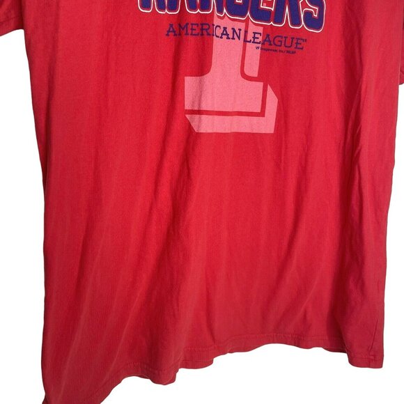 Texas Rangers Mens Sz XL MLB Baseball Red Tee T Shirt Crew Neck Genuine Merch - Picture 3 of 10